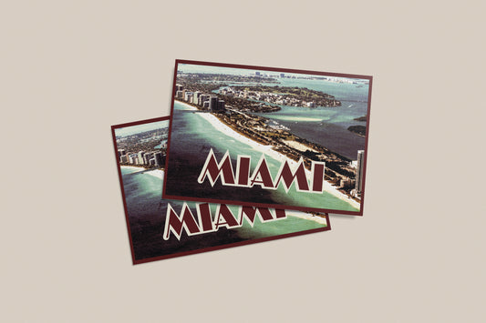 Print Postcard Miami Vintage 15x10cm