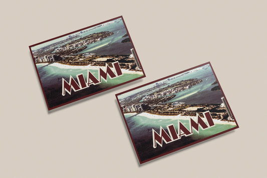 Print Postcard Miami Vintage 15x10cm