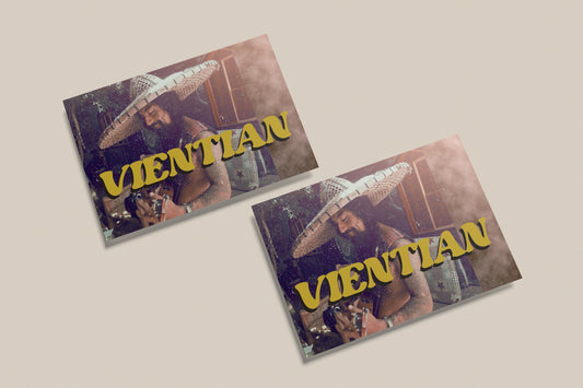 Print Postcard Vientian Vintage 15x10cm