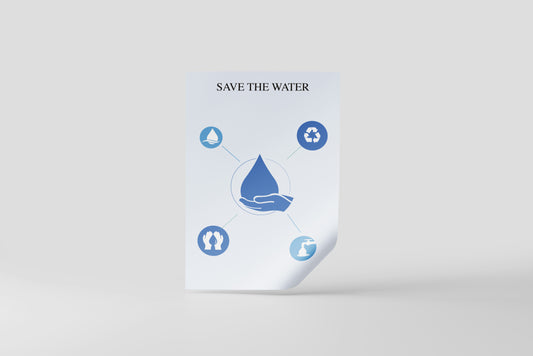 Print School Save Water 60x90cm