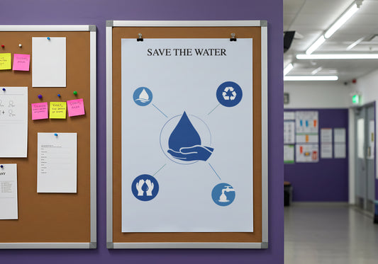 Print School Save Water 60x90cm