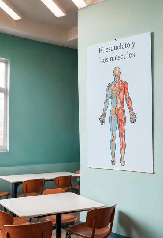 Print School Skeleton & Muscles 60x90cm