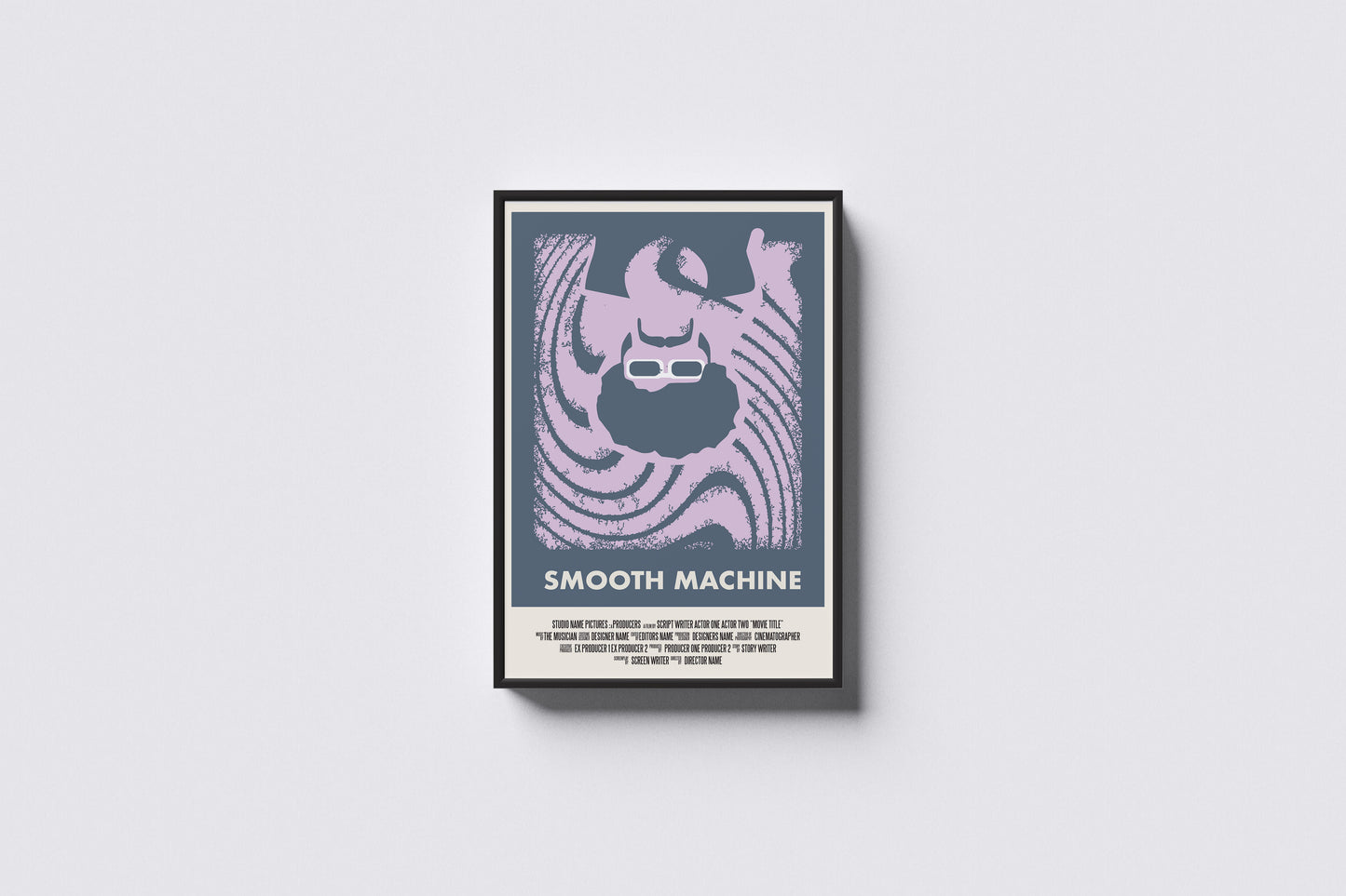 Print Cinematic Poster Smooth Machine Purple Retro Advertisement  60x90cm