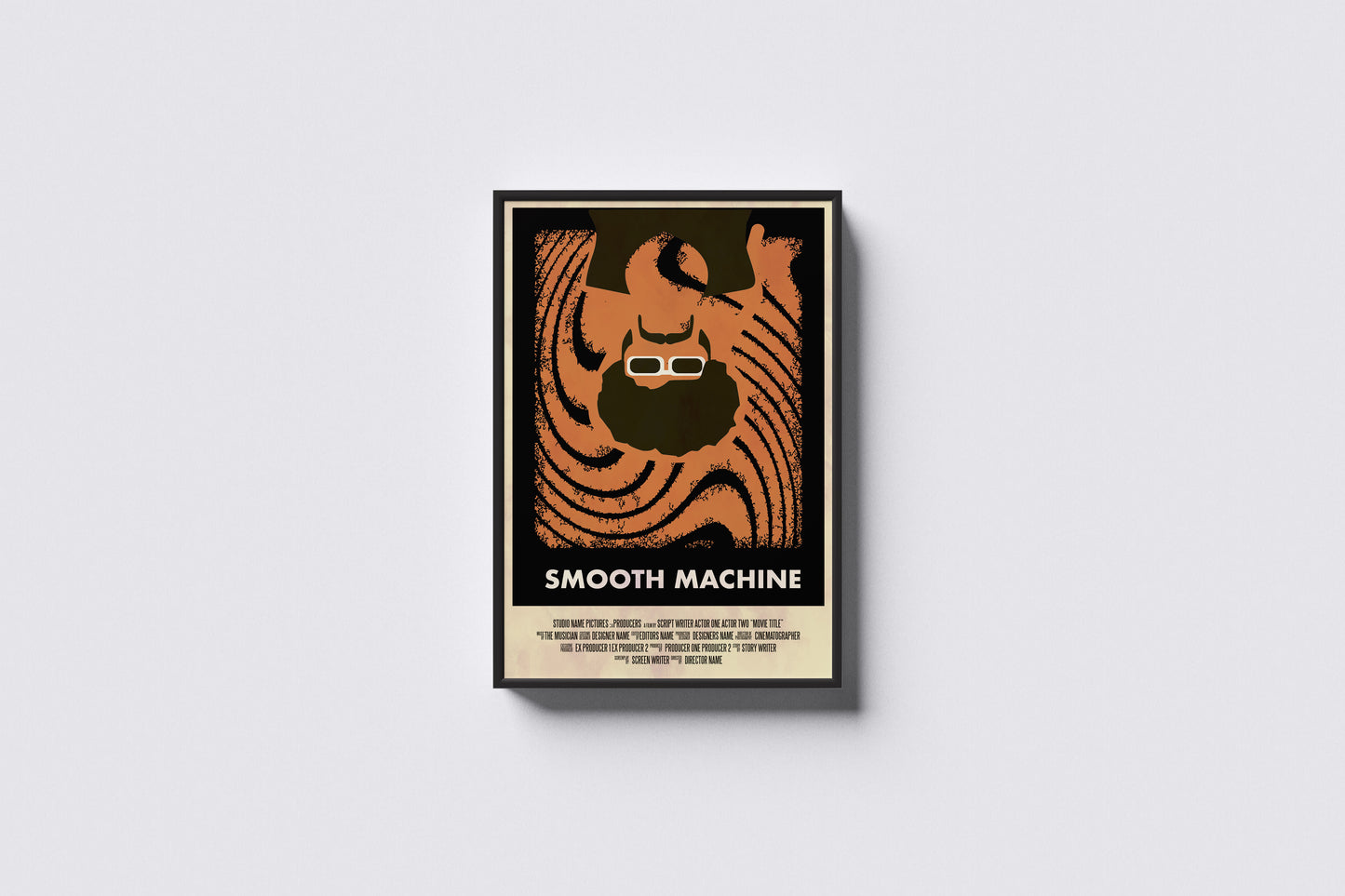 Print Cinematic Poster Smooth Machine Orange Retro Advertisement  60x90cm