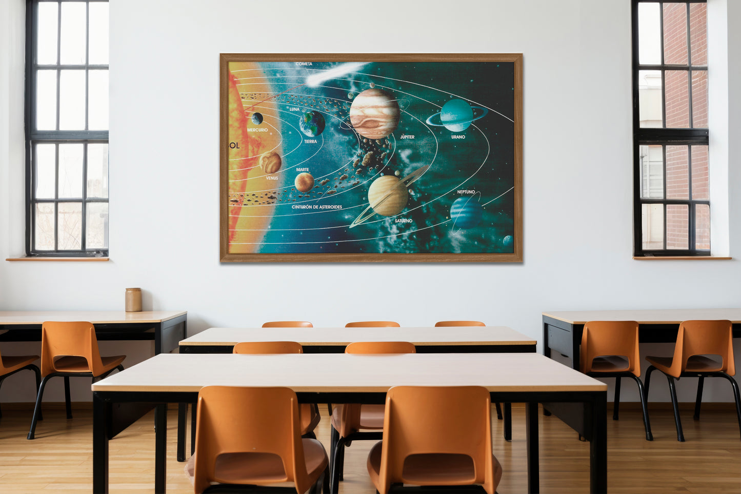 Print School Solar System 60x90cm