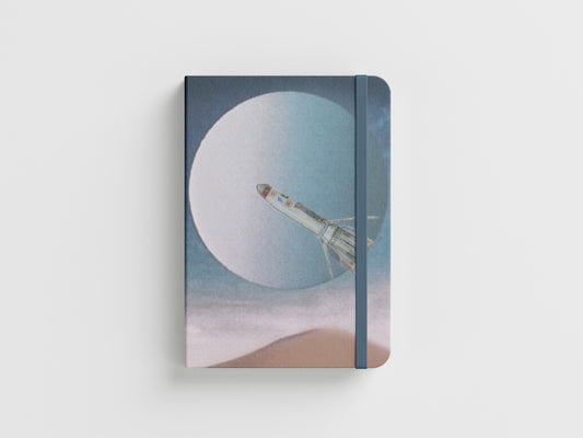 Print Space Foil Rocket Illustration 60x90cm