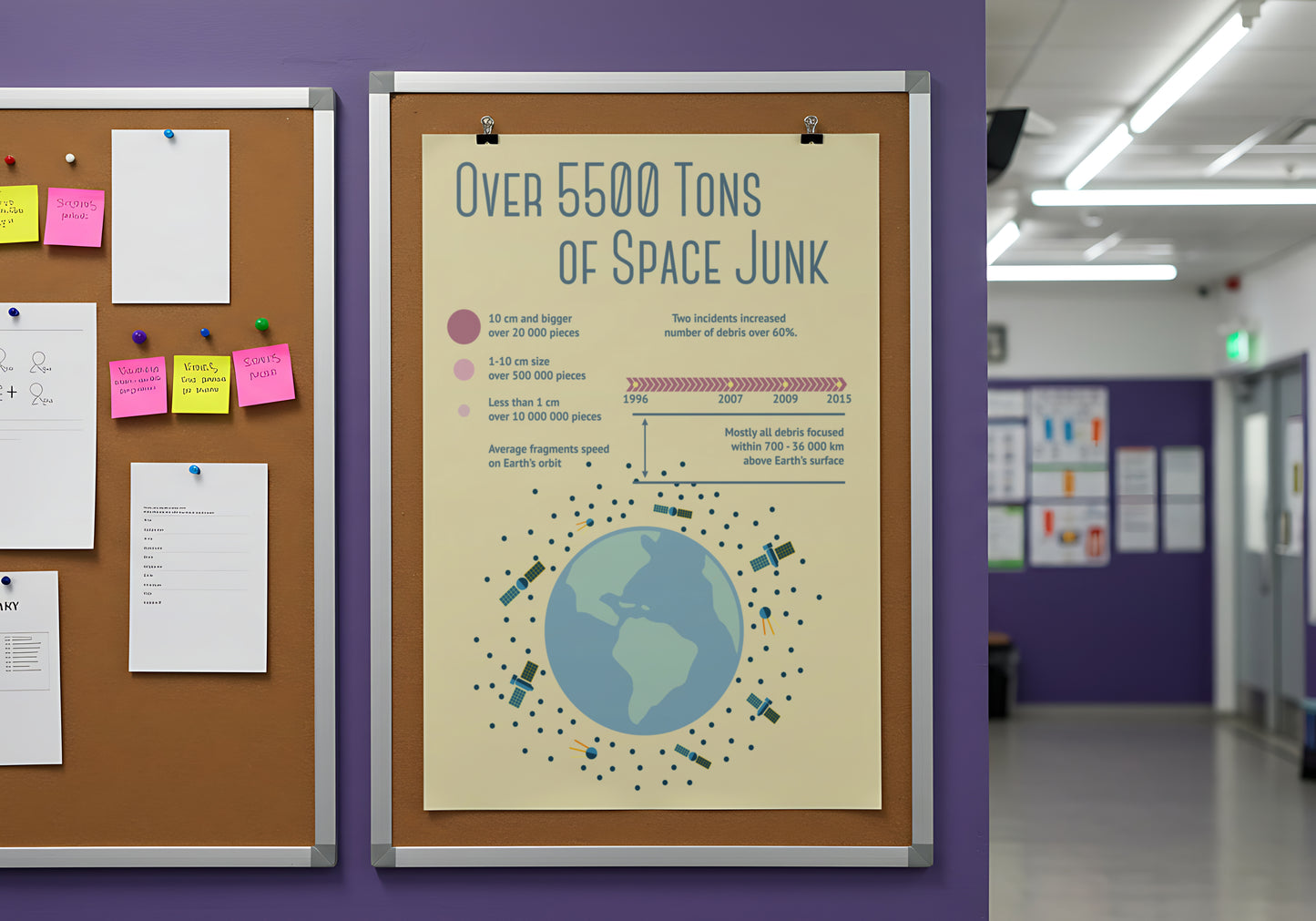 Print School Space Junk 50x70cm