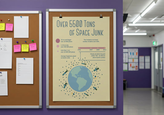 Print School Space Junk 50x70cm
