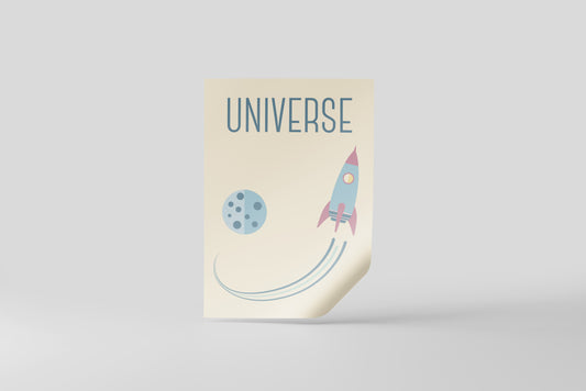 Print School Space Universe 50x70cm
