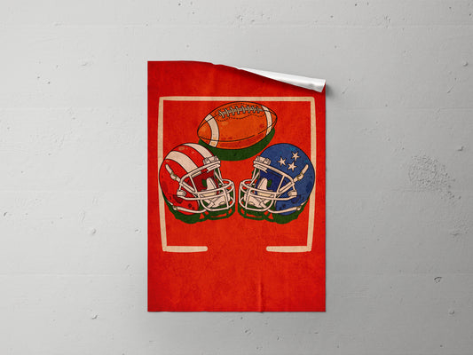 Print Sports Football Illustration 21.5x28cm