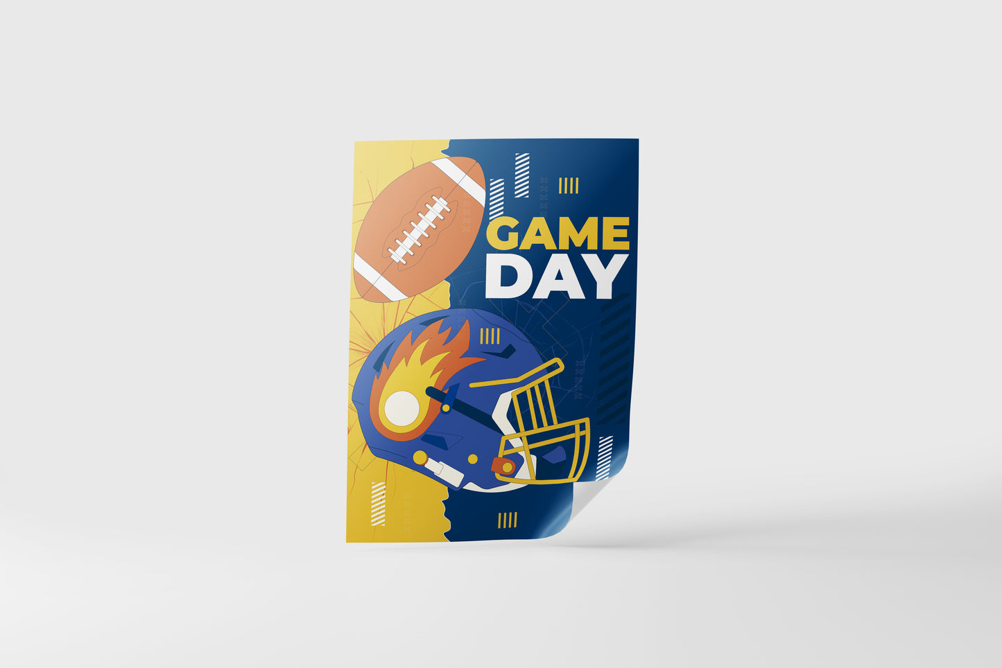 Print Sports Football Illustration Advertisement 50x70cm