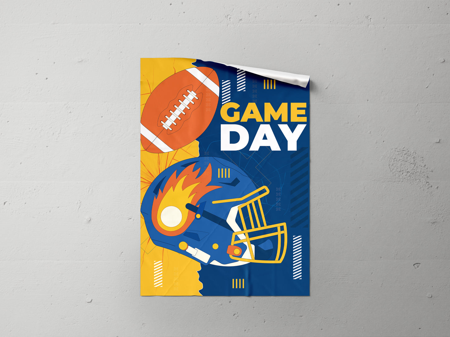 Print Sports Football Illustration Advertisement 50x70cm
