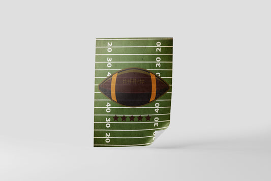 Print Sports Football Ball Illustration 21.5x28cm