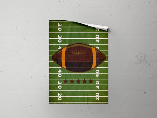 Print Sports Football Ball Illustration 21.5x28cm