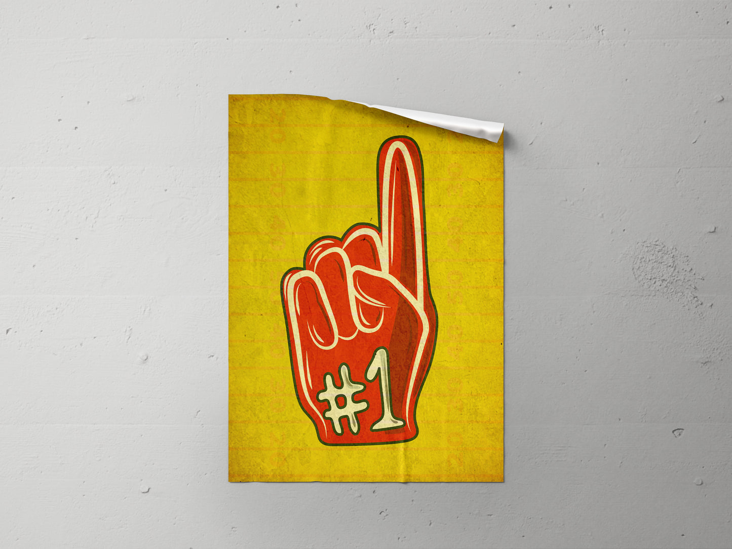 Print Sports Football No1 Glove Illustration 21.5x28cm