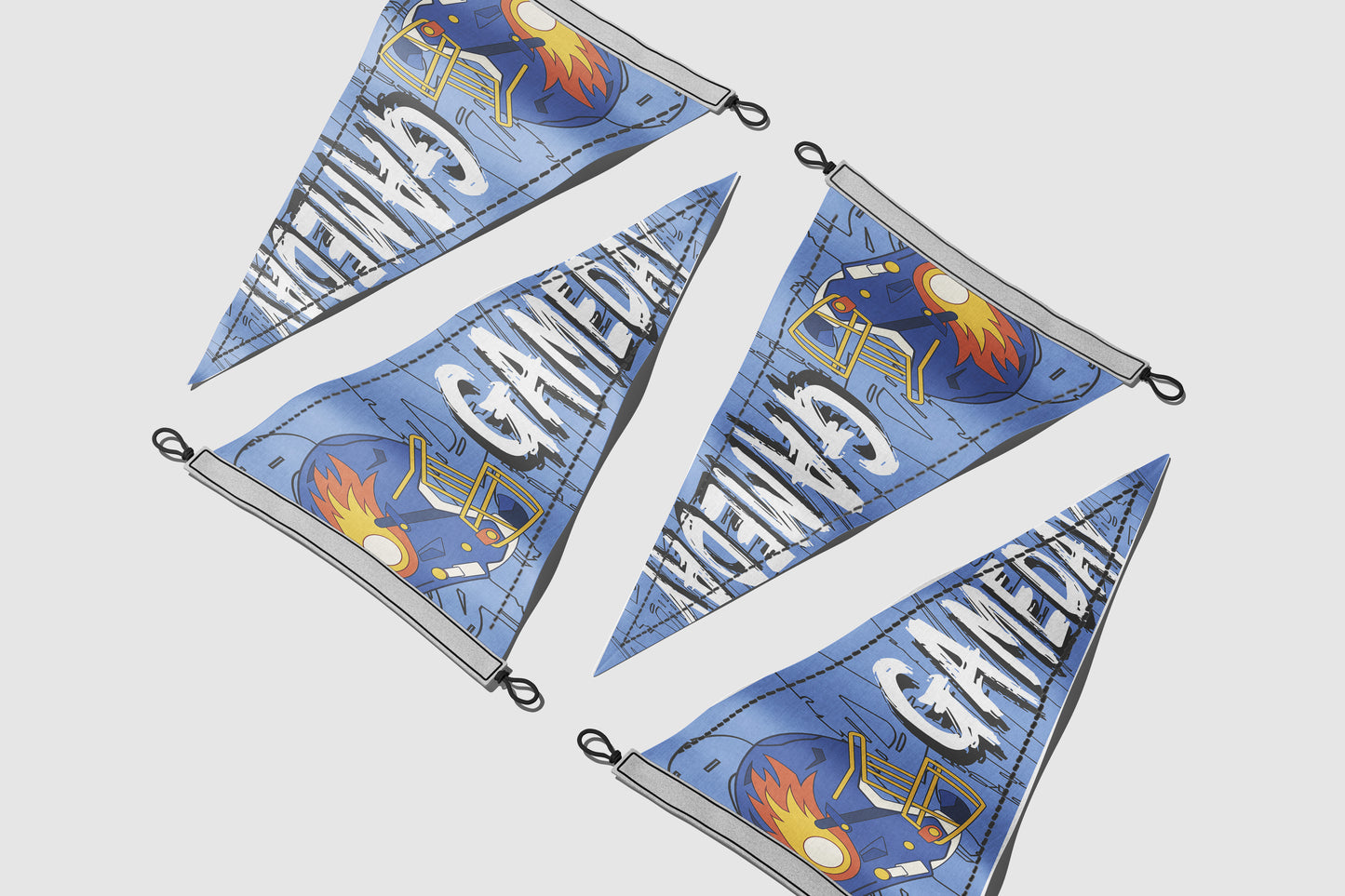 Print Sports Pennant Football Game Day 62x24cm