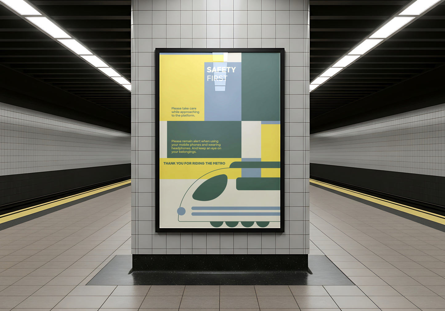 Print Subway The Metro Safety Advertisement 20x30cm