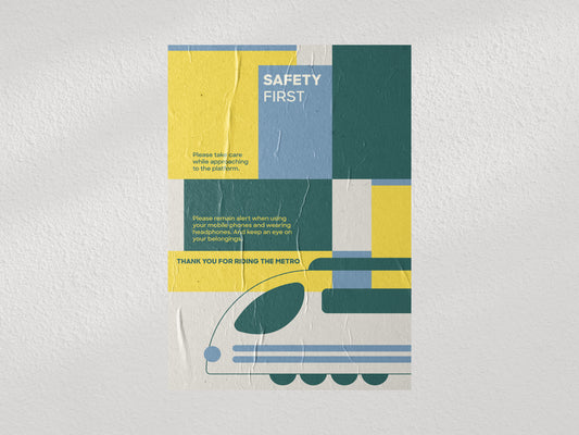 Print Subway The Metro Safety Advertisement 20x30cm