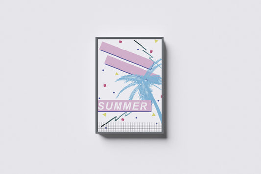 Print Summer Palm Retro 60x90cm