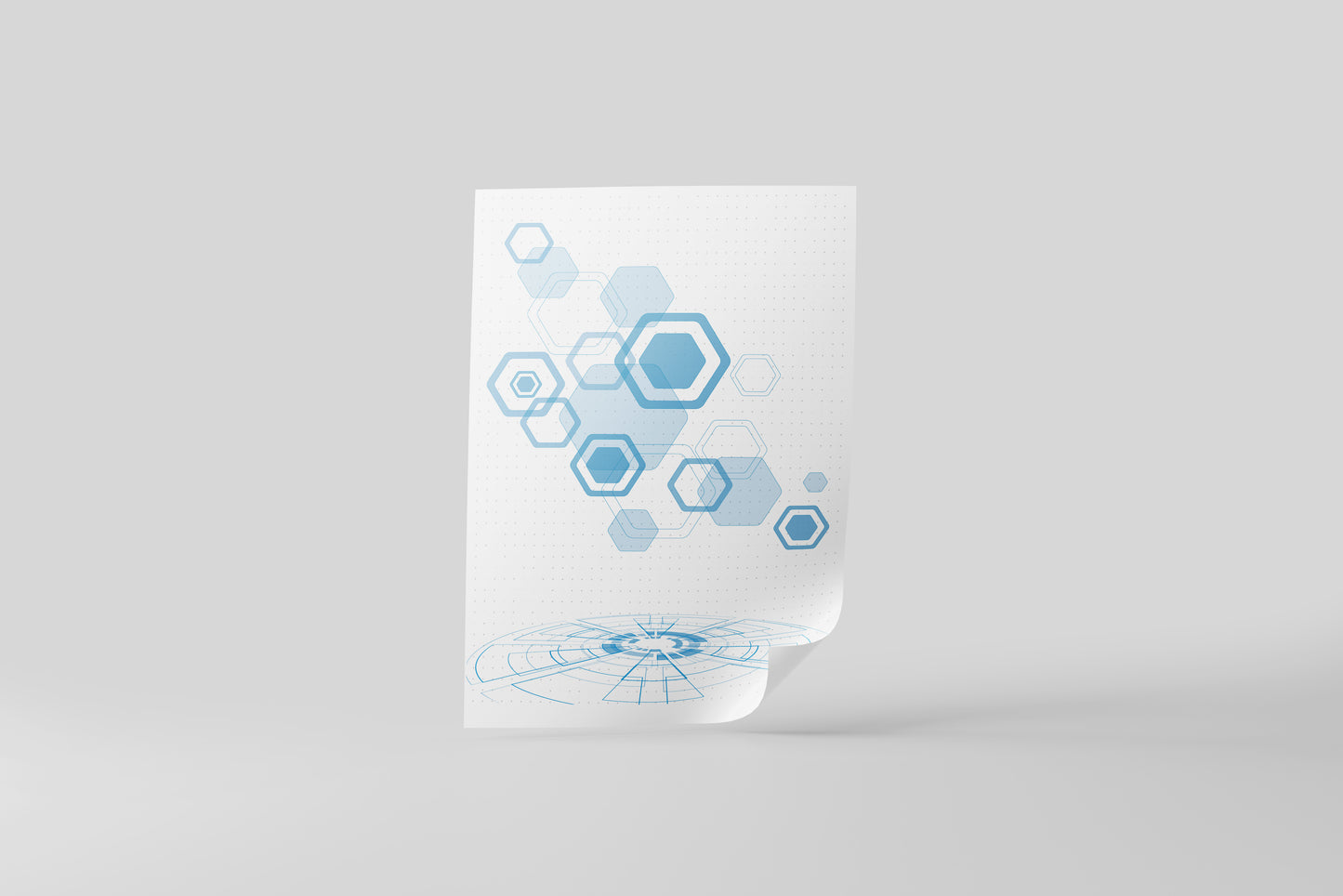 Print Technology Hexagons White 60x90cm
