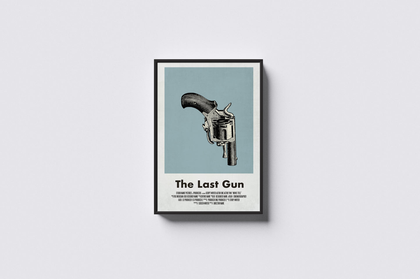 Print Cinematic Poster The Last Gun Retro Advertisement  60x90cm