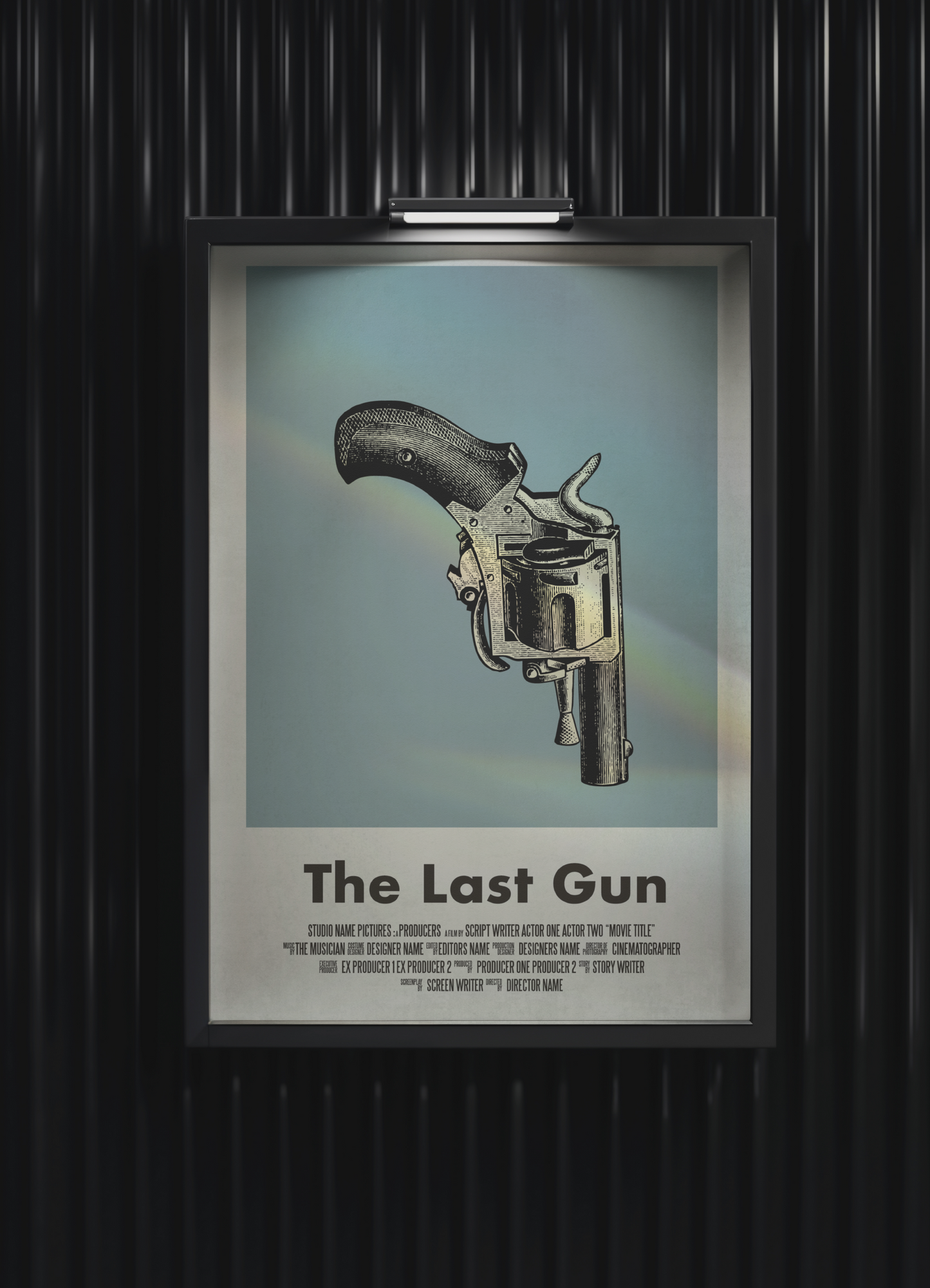 Print Cinematic Poster The Last Gun Retro Advertisement  60x90cm