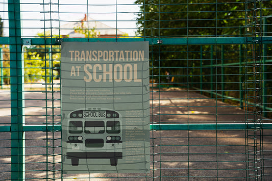 Print School Transportation Bus 60x90cm