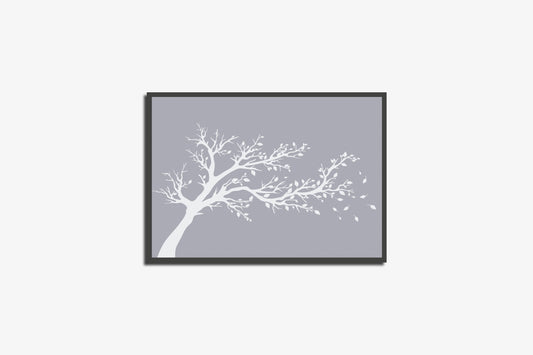 Print Nature Tree Purple Minimalist 28x21.5cm