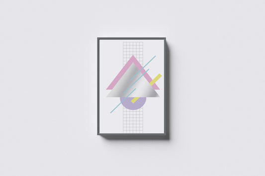 Print Abstract Triangle Gradient Retro 60x90cm