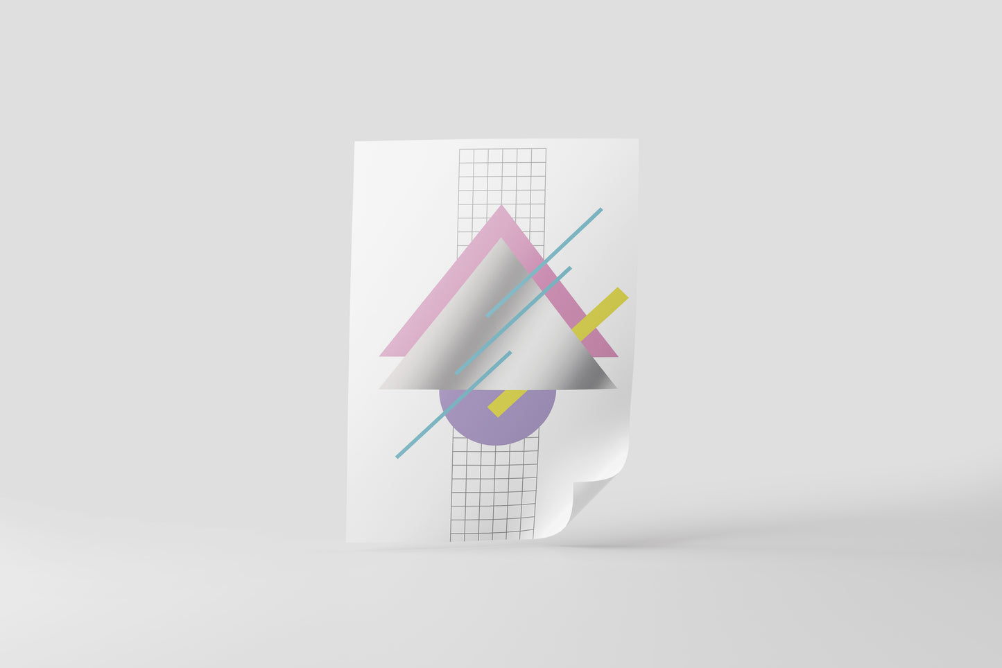 Print Abstract Triangle Gradient Retro 60x90cm
