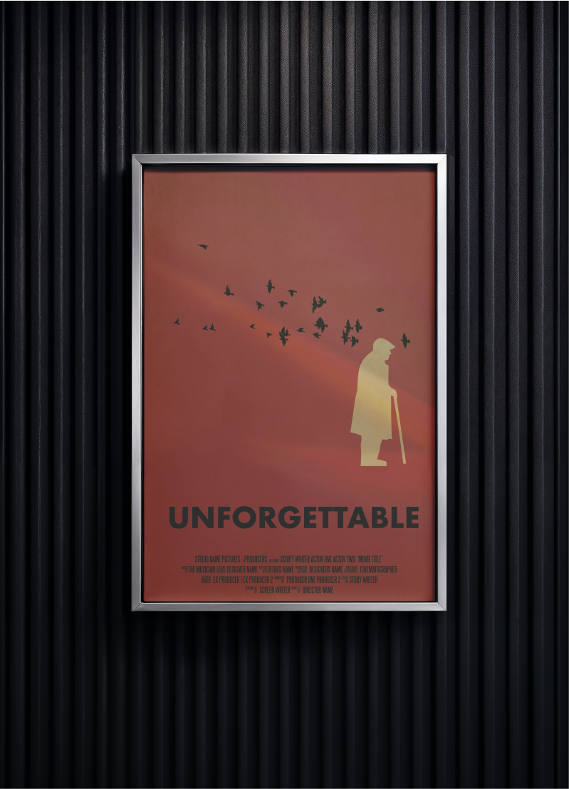 Print Cinematic Poster Unforgettable Retro Advertisement  60x90cm