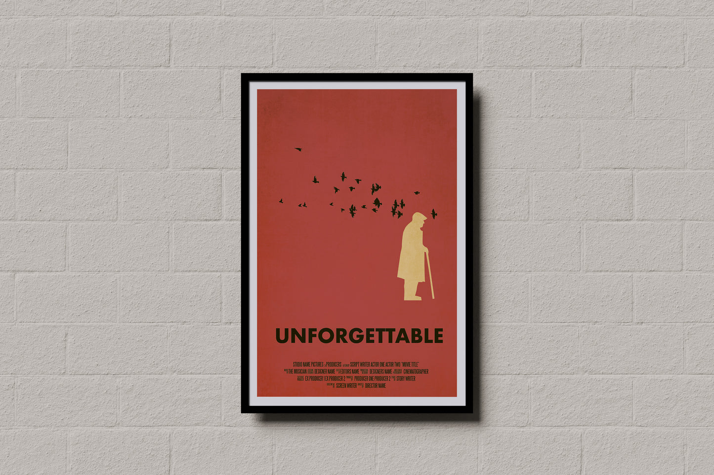 Print Cinematic Poster Unforgettable Retro Advertisement  60x90cm
