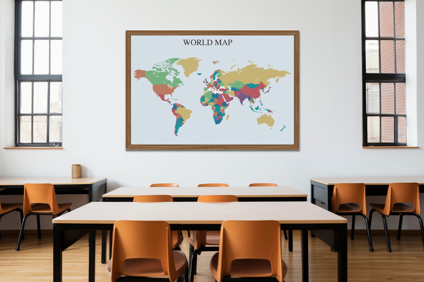 Print School World Map 60x90cm