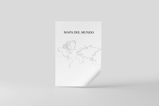 Print School World Map Coloring 60x90cm