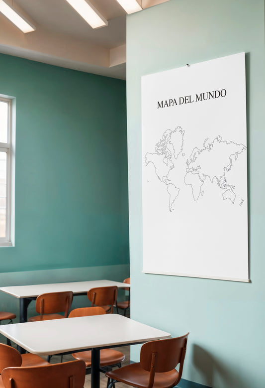 Print School World Map Coloring 60x90cm