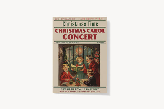 Print Xmas Christmas Carol Concert Advertisement 60x90cm