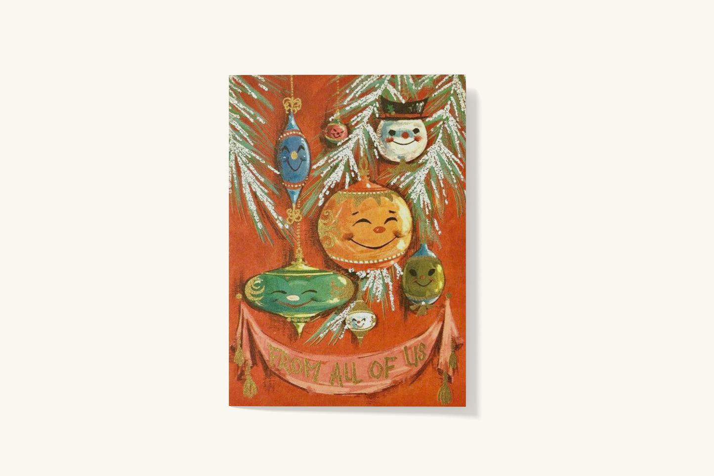 Print Xmas Christmas Ornaments Vintage Illustration 6x9cm