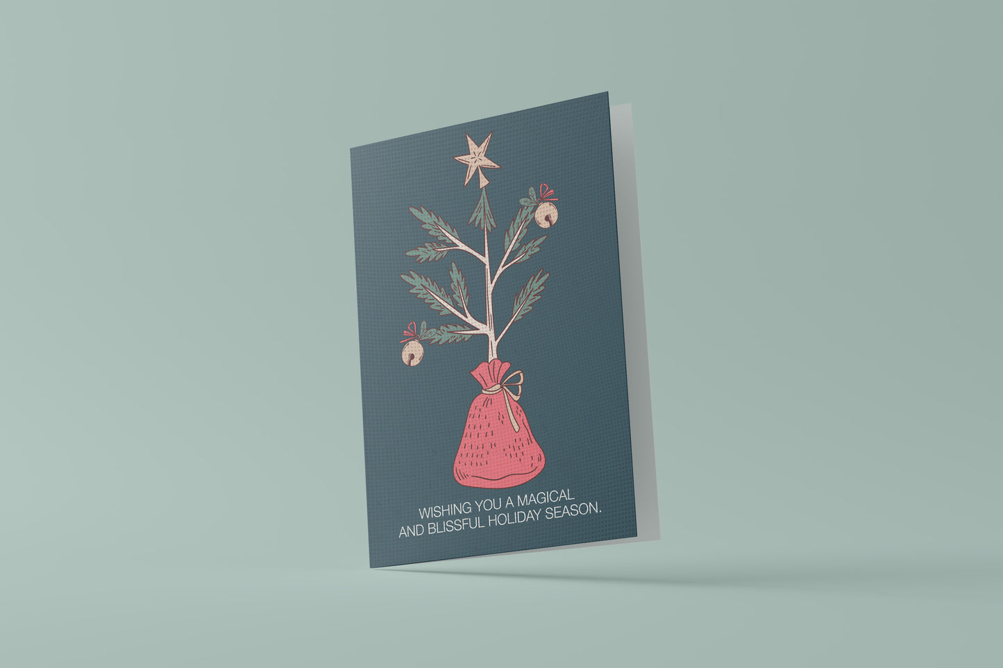 Print Xmas Festive Card Christmas Tree 2 Illustration 10x15cm