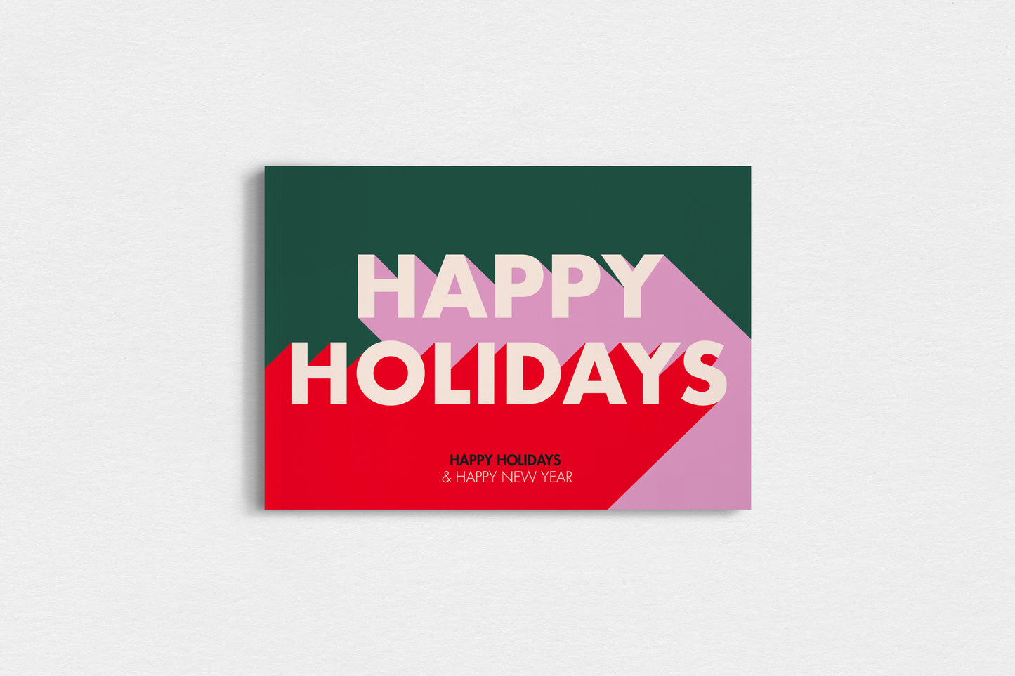 Print Xmas Festive Card Happy Holidays Illustration 15x10cm