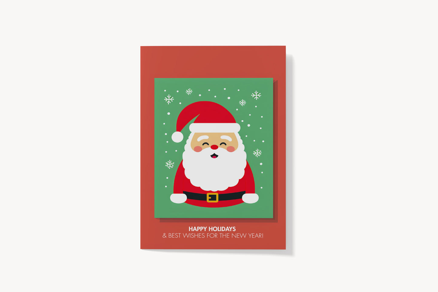 Print Xmas Festive Card Santa Cartoon 2 Illustration 10x15cm