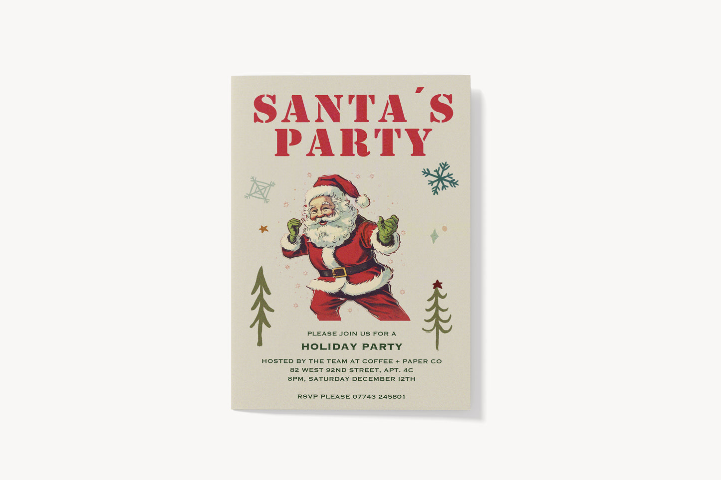 Print Xmas Holiday Party Advertisement 60x90cm