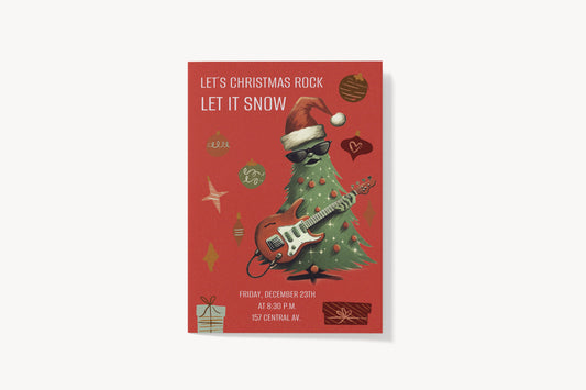 Print Xmas Rock Christmas Tree Advertisement 60x90cm
