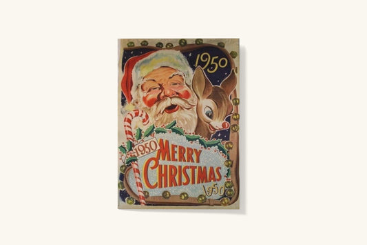 Print Xmas Santa Vintage Illustration 6x9cm