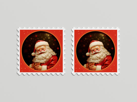 Print Xmas Santa Gift Illustration 36x36cm