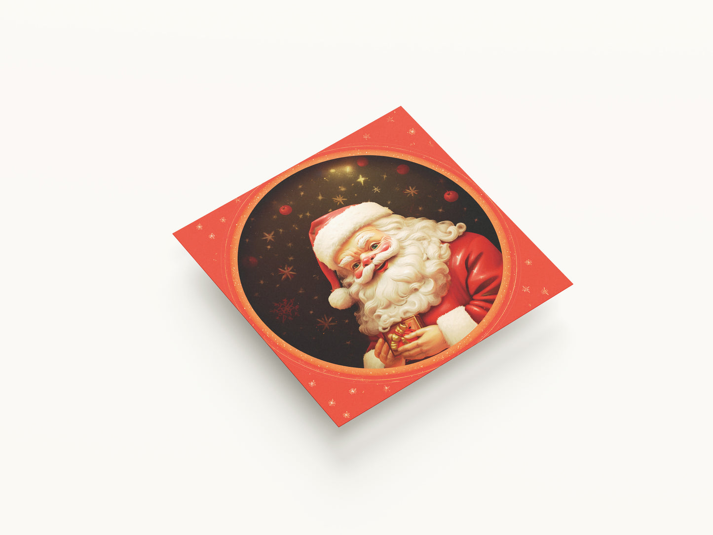 Print Xmas Santa Gift Illustration 36x36cm