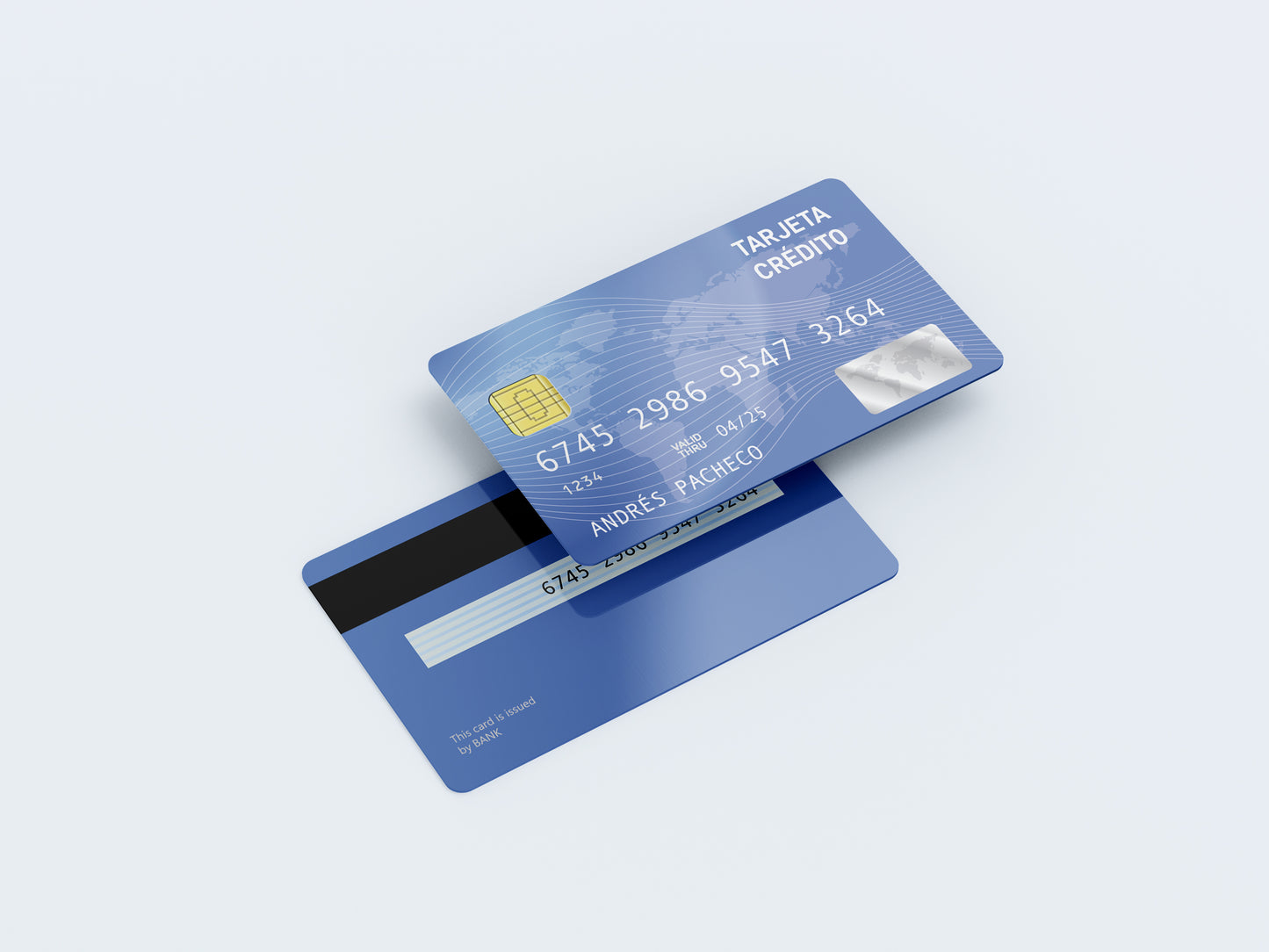 Prop Credit Card Blue V2 9x5cm
