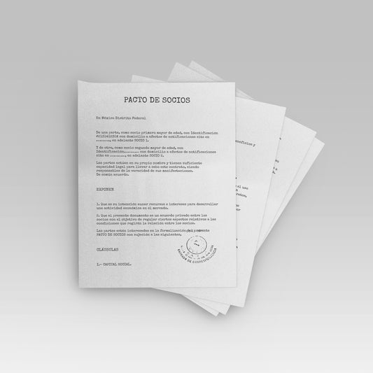 Prop Document Contrato Pacto 21x29.6cm