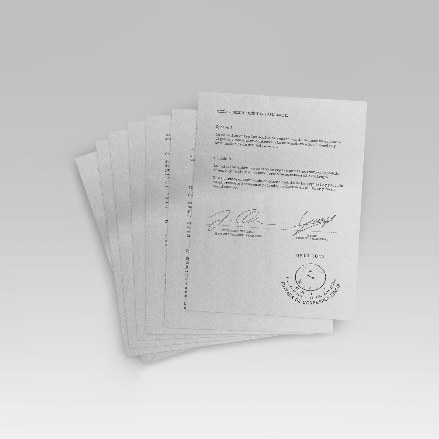 Prop Document Contrato Pacto 21x29.6cm