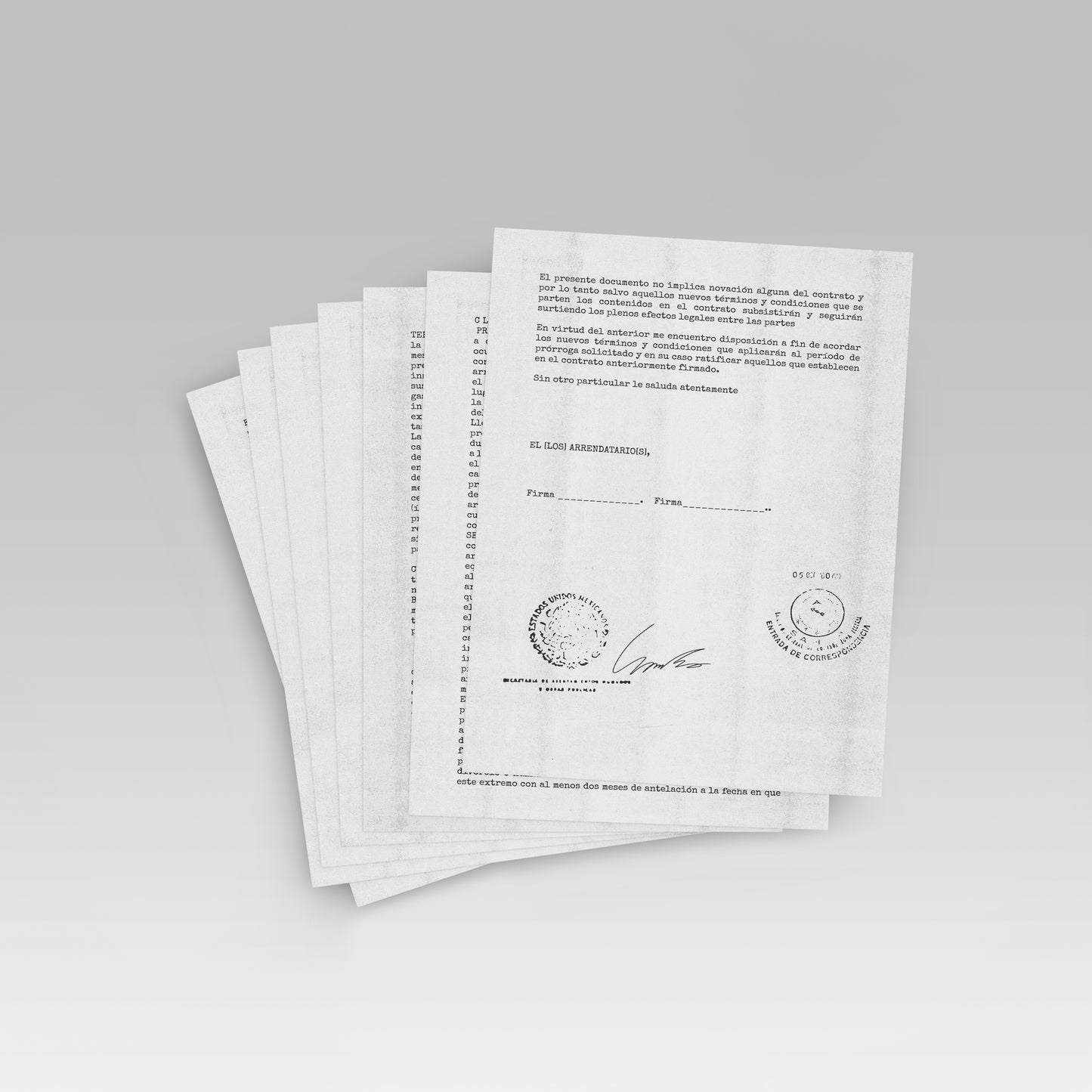 Prop Document Contrato Prorroga 21x29.6cm