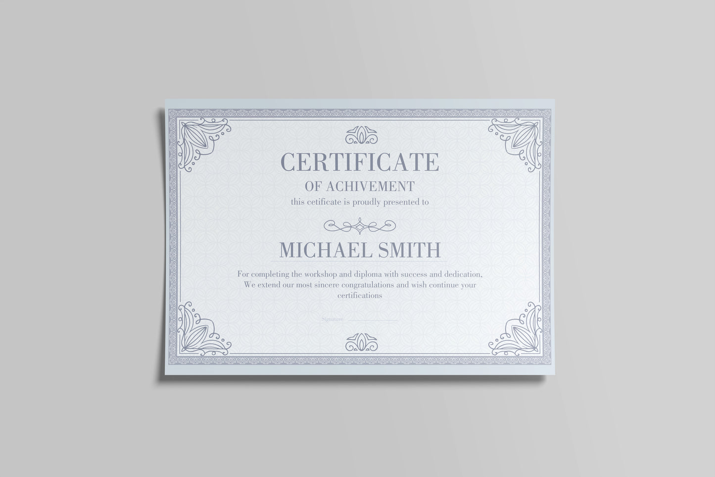 Prop Certificate Of Achivement Diploma 29.7x21cm